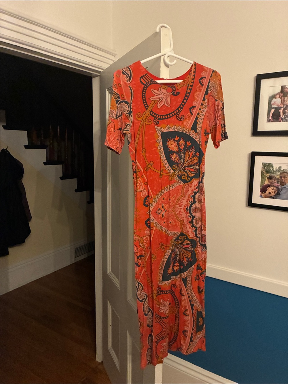 FARM Rio Orange Paisley Midi Dress